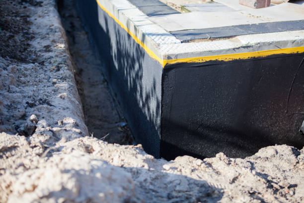 Residential Interior Drainage System installation at a Eau Claire, MI home by SJ Waterproofing Pros